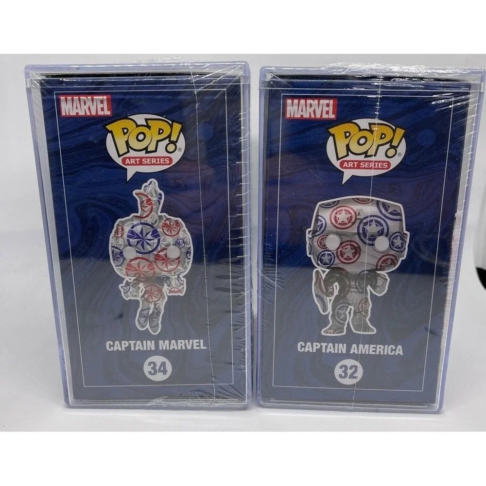 Funko Pop! Art Series‎ Marvel Avengers Captain America 32 and 34 NIB Set Target